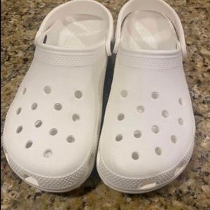 Never worn white Crocs